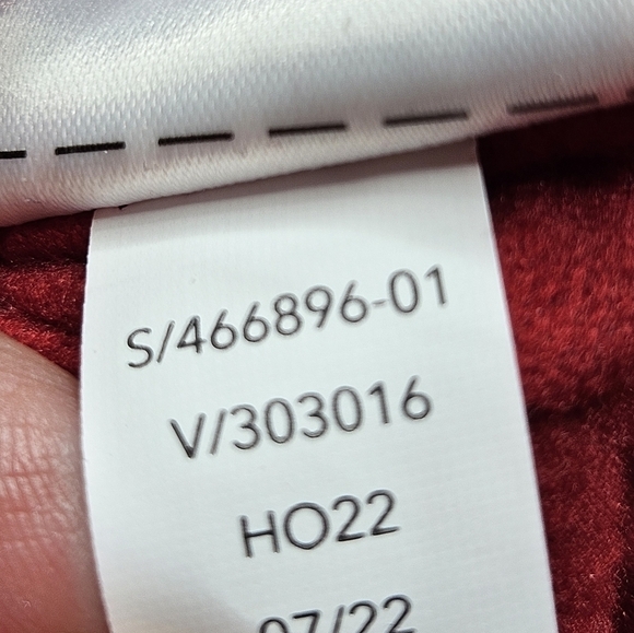 Athleta Coaster Luxe Sweatshirt Holiday 2022 Small Red with Black Swirls pattern - Picture 9 of 10